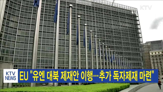 EU "유엔 대북 제재안 이행· 추가 독자제재 마련"