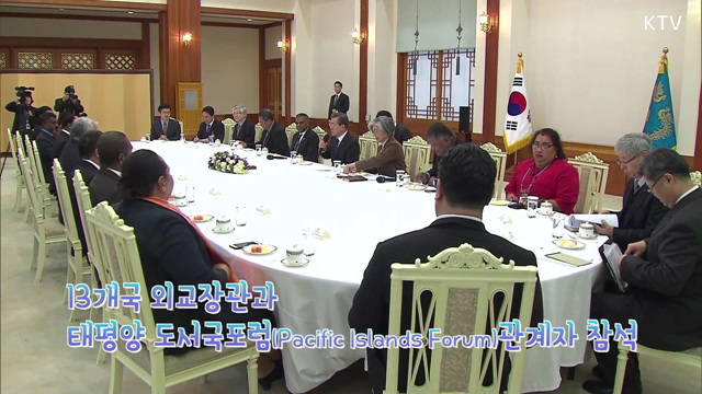 문재인대통령 강경화장관 13개국 대표 접견