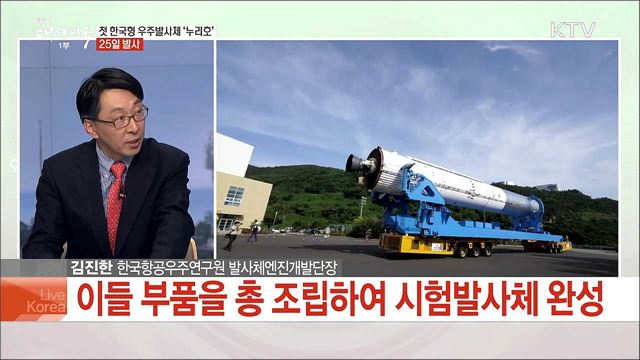 첫 한국형 우주발사체 '누리호' 25일 발사