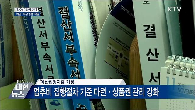 '업추비' 부당 집행 35건···관련자 징계 요청