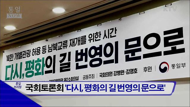 국회토론회 '다시, 평화의 길 번영의 문으로'