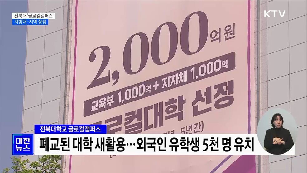 폐교된 대학의 변신···전북대 '글로컬캠퍼스' 조성