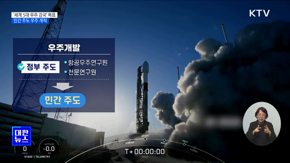 '세계 5대 우주 강국' 목표···민간 주도 우주 개척