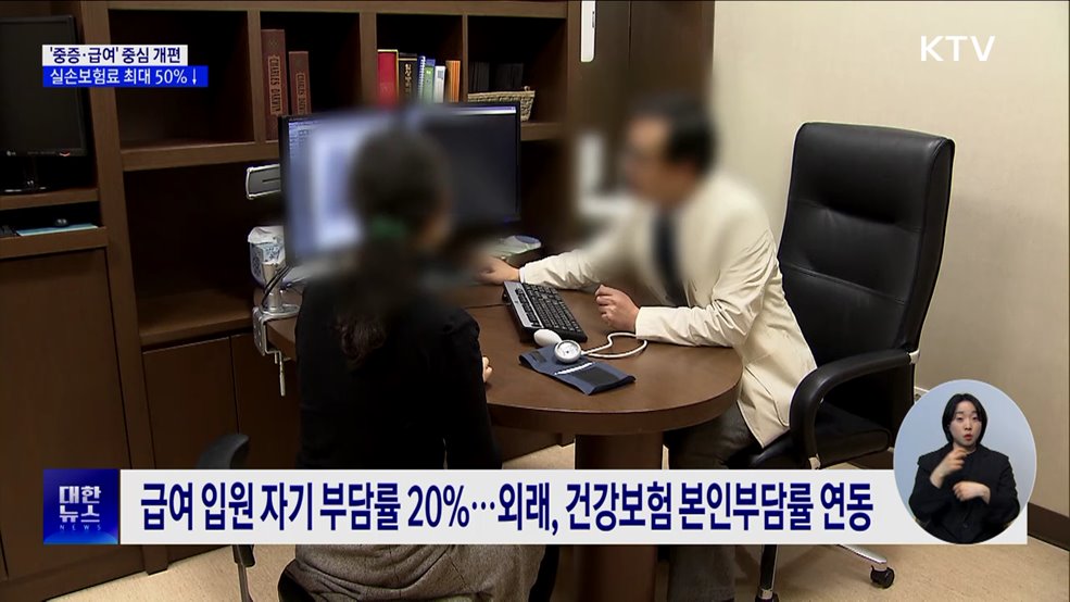 '중증·급여' 중심 개편···실손보험료 최대 50%↓