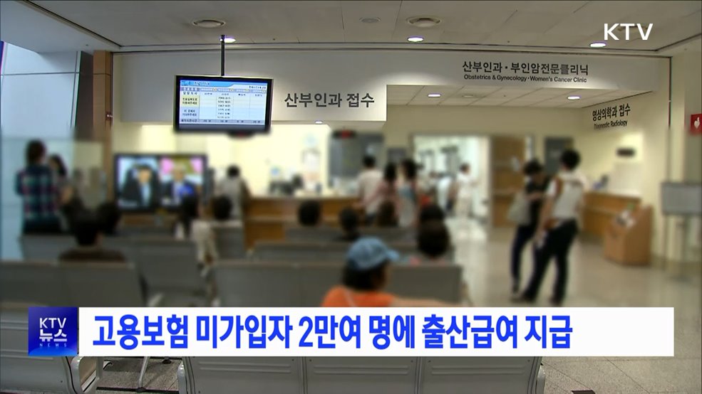 고용보험 미가입자 2만여 명에 출산급여 지급