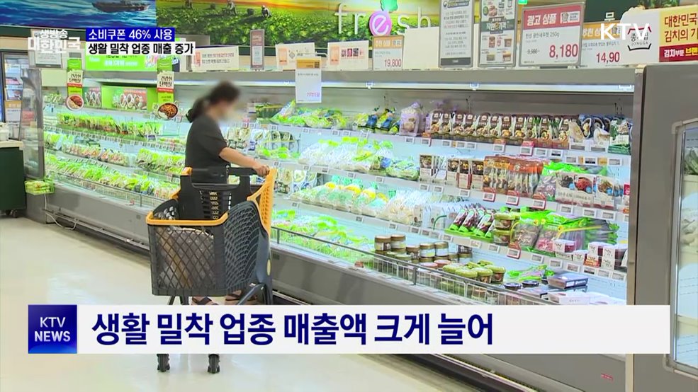 소비쿠폰 2주 만에 46% 사용···생활 밀착 업종 매출 증가