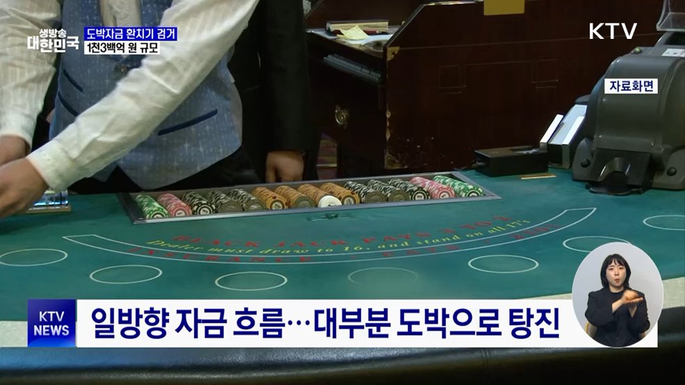 필리핀 도박자금 1천3백억 환치기 일당 검거