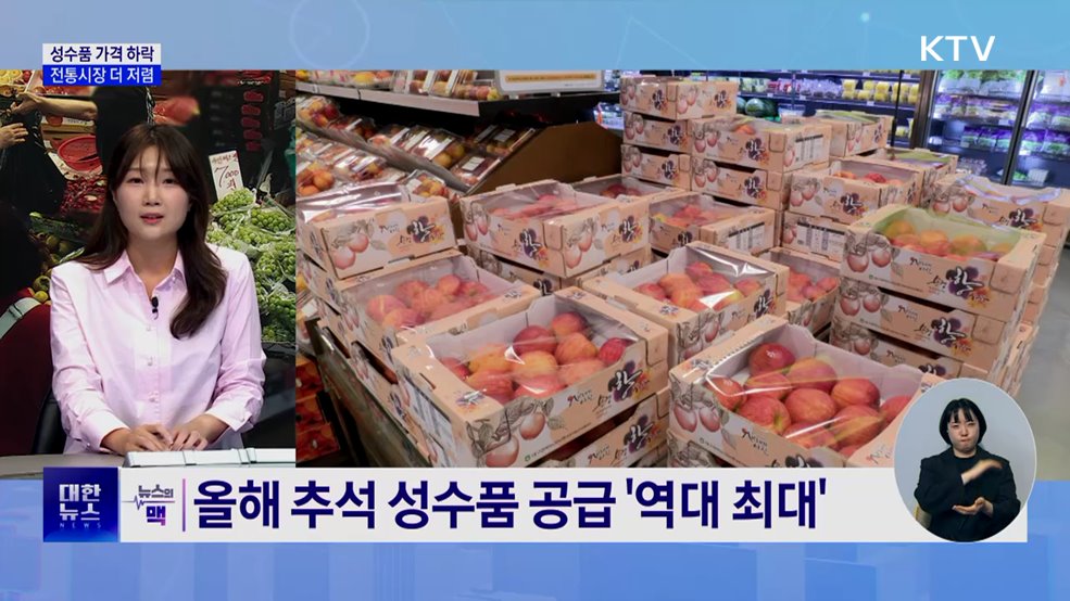 성수품 가격 안정세···1~5일 온누리상품권 환급 [뉴스의 맥]