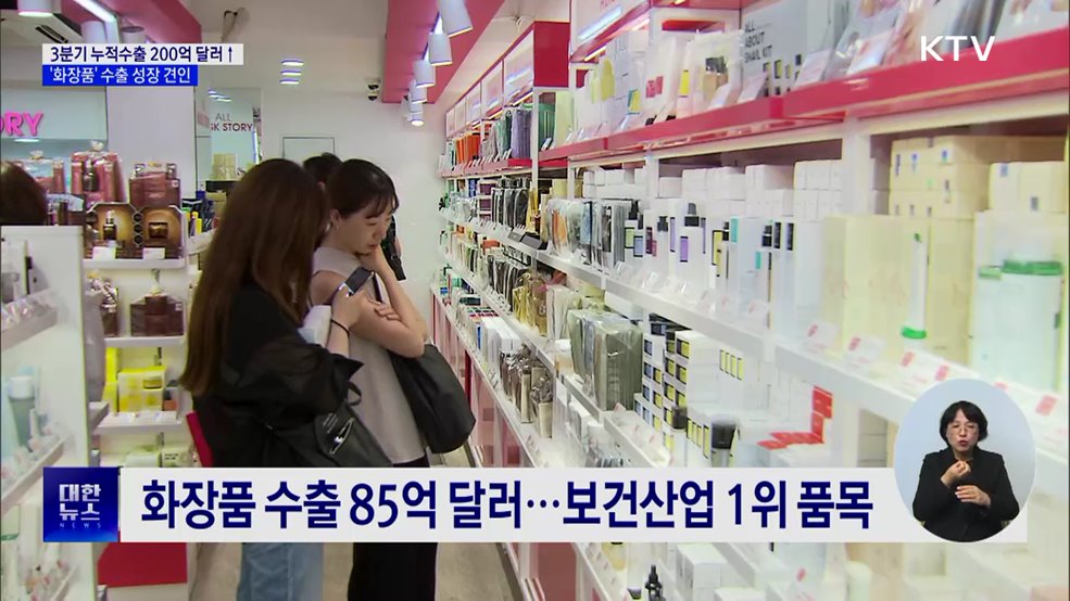 보건산업 3분기 누적 수출 최대···'K-뷰티' 견인