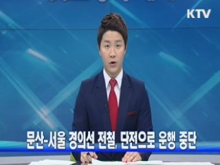 문산-서울 경의선 전철, 단전으로 운행 중단