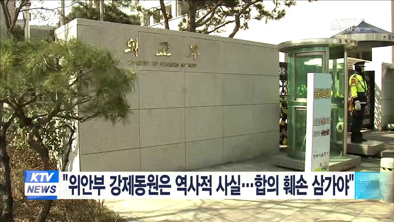 "위안부 강제 동원은 역사적 사실…합의 훼손 삼가야"