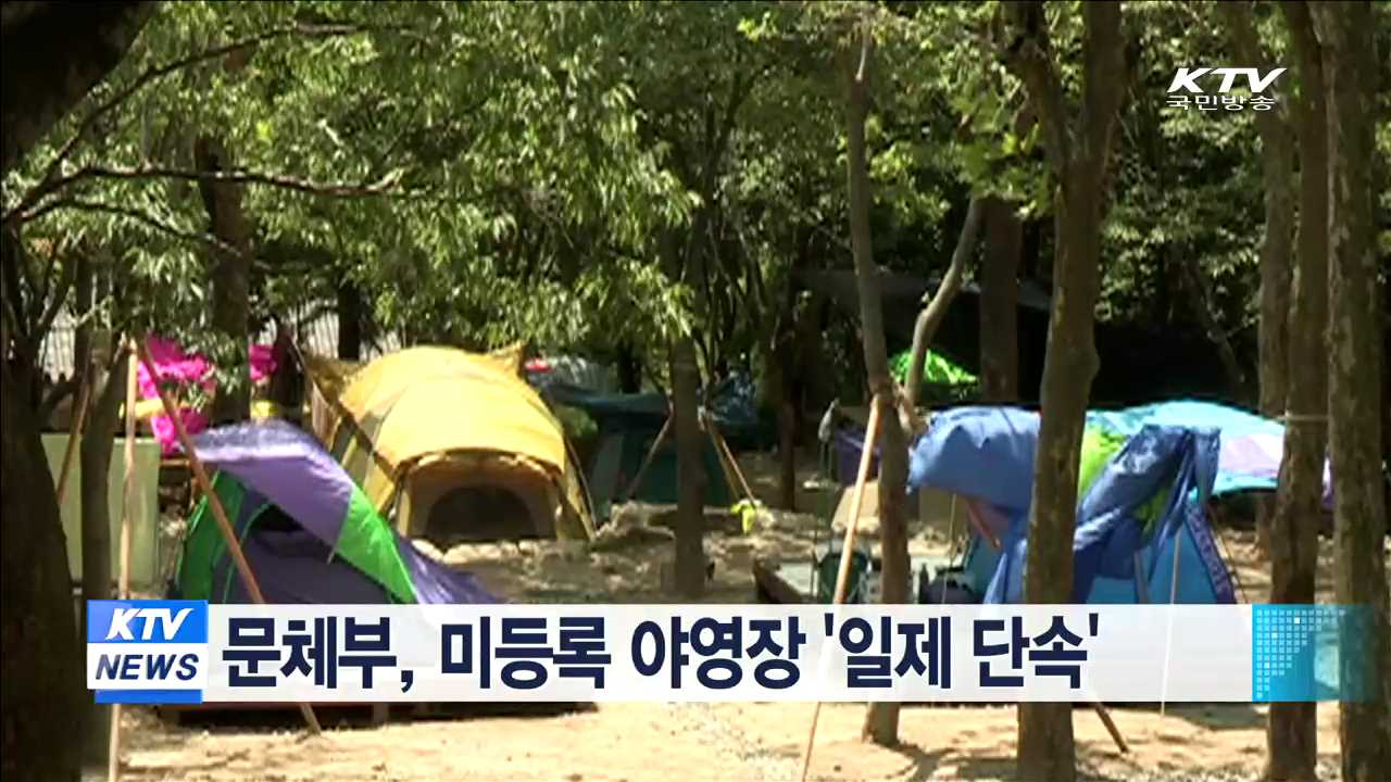 문체부, 미등록 야영장 '일제 단속'