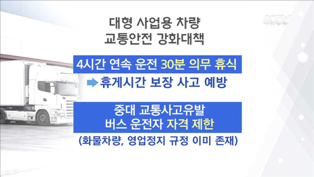4시간 연속 운전하면 30분 휴식 보장