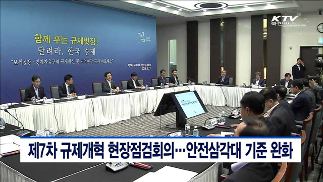 제7차 규제개혁 현장점검회의…안전삼각대 기준 완화