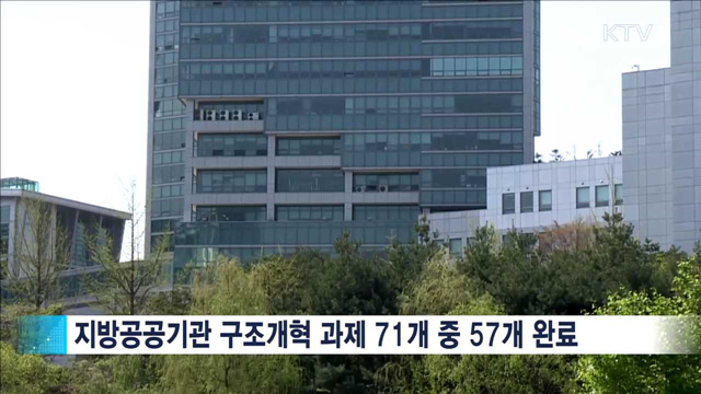 지방공공기관 구조개혁 80% 완료