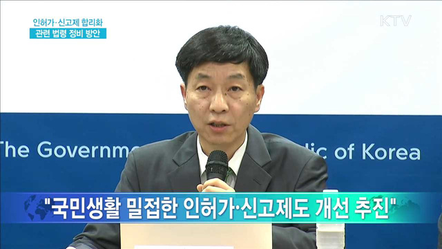 인허가·신고제 합리화 관련 법령 정비 방안