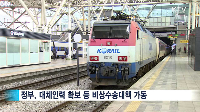 철도파업 계속…비상수송대책 가동·대체인력 확보