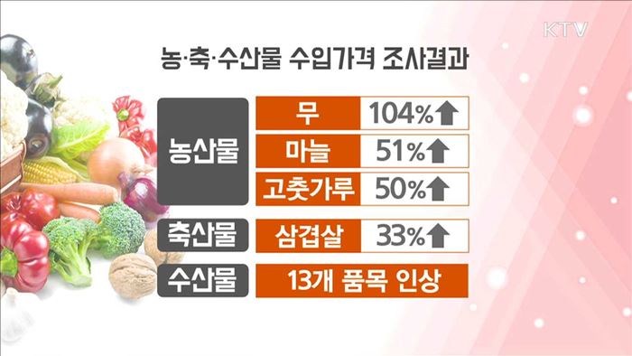 물가관리 강화…서민품목 일일점검