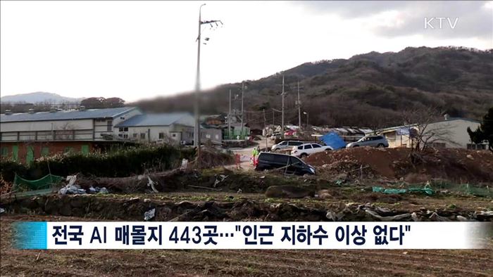 "AI 매몰지, 주변 지하수에 영향 없었다"