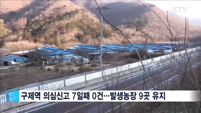 의심신고 7일째 0건…전국 항체형성률 재검사