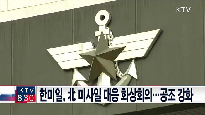 한미일, 北 미사일 대응 화상회의…공조 강화