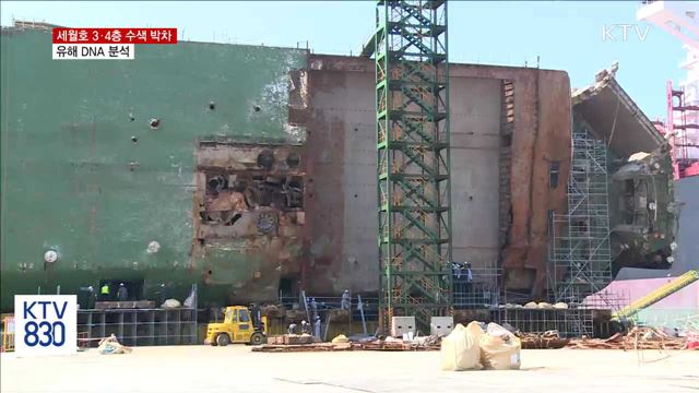 세월호 3·4층 수색 박차…유해 DNA 분석