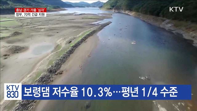 충남·경기지역 가뭄 '심각'…정부, 70억 긴급 지원