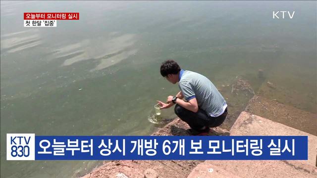 6개 보 오늘부터 모니터링…6월 한 달간 집중 실시