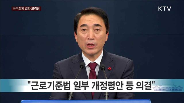 국무회의 결과 브리핑