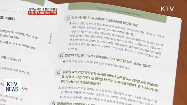 청탁금지법 개정안 재상정…선물·경조사비 액수 조정