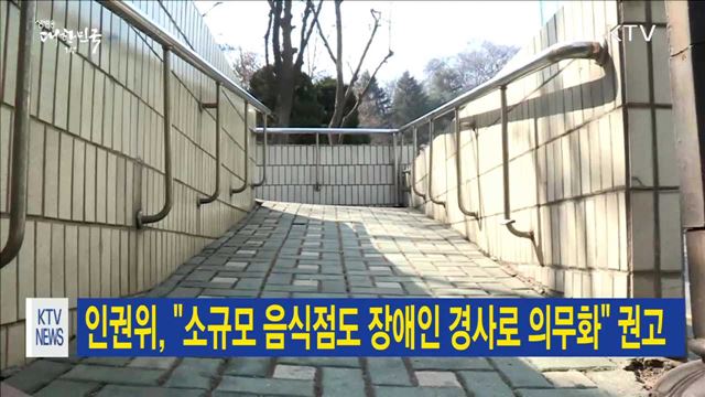 인권위, "소규모 음식점도 장애인 경사로 의무화" 권고