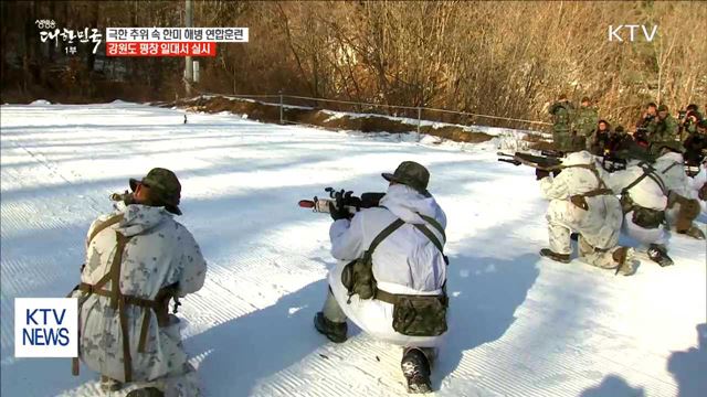 영하 30도 동장군 속 한·미 해병대 연합 훈련