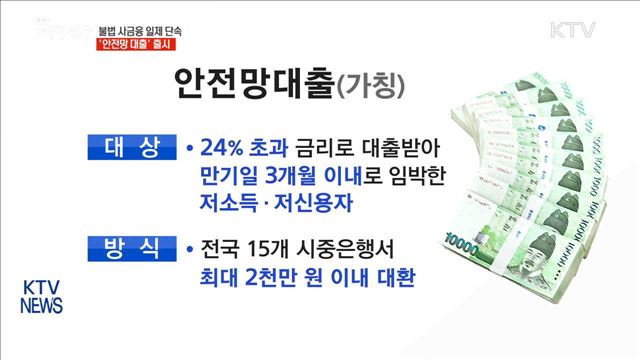 불법사금융 일제 단속…고금리 대출 '안전망대출'로 전환