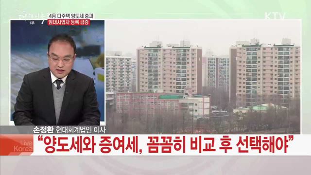 4月 다주택 양도세 중과 임대사업자 등록 급증 