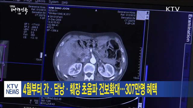 4월부터 간·담낭·췌장 초음파 건보확대…307만명 혜택