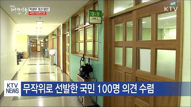 학교생활기록부 개선 방안, 국민 100명이 결정한다