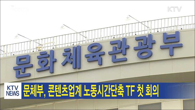 문체부, 콘텐츠업계 노동시간단축 TF 첫 회의