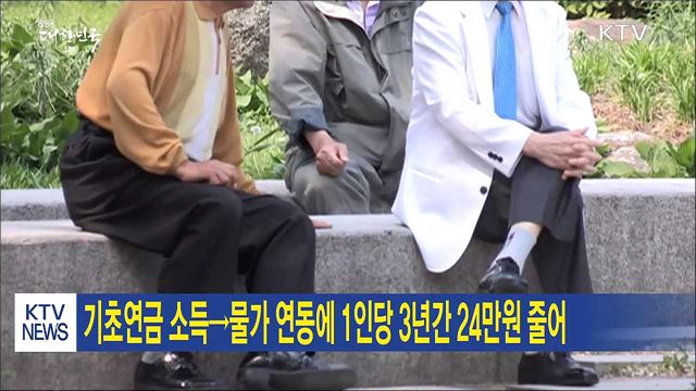 기초연금 소득→물가 연동에 1인당 3년간 24만원 줄어