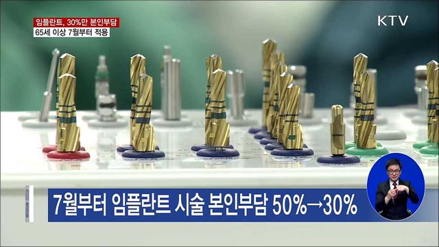 다음 달부터 임플란트 시술 시 '30%만 본인부담'