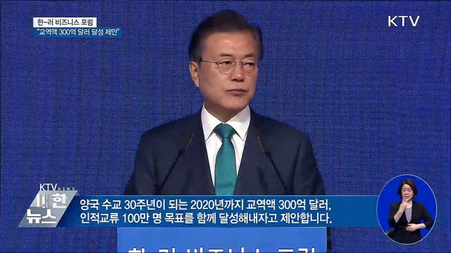 "2020년까지 한-러 교역액 300억 달러 달성 제안"