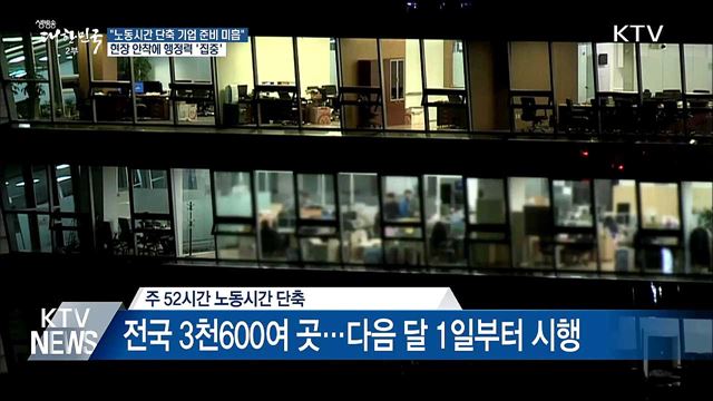 노동시간 단축 안착에 행정력 '집중'