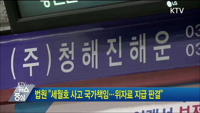 법원 "세월호 사고 국가책임···위자료 지급 판결"