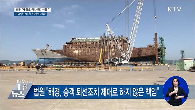 법원 "세월호 참사 국가 책임···위자료 지급해야"