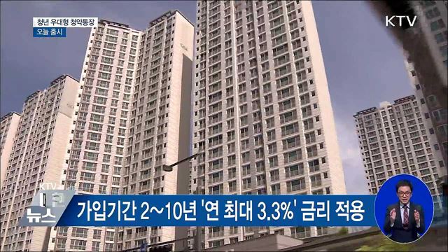 청년 우대형 청약통장 오늘 출시···'연 최대 3.3%'