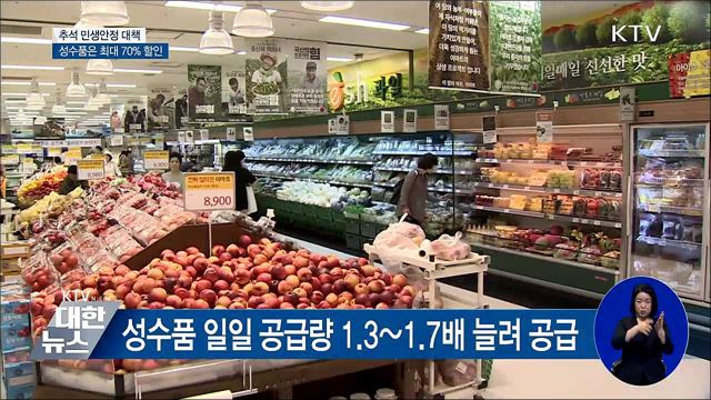 폭염·태풍 피해 복구 총력···성수품은 최대 70% 할인