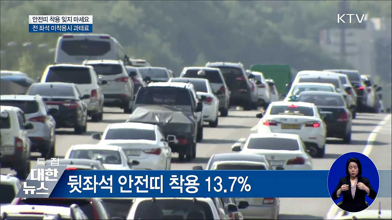 고향 가는 길, 안전띠 착용 잊지 마세요!