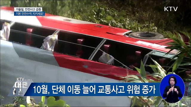 가을철, 안전사고 급증···기본수칙 꼭 지키세요!