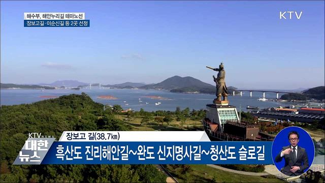 테마가 있는 해안누리길 선정···이순신·장보고길