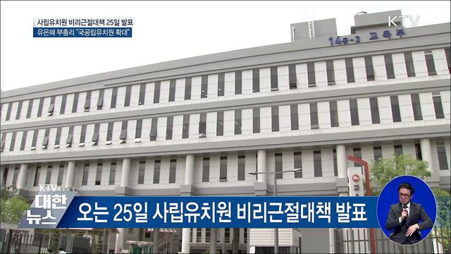 사립유치원 비리 근절 종합대책 25일 발표