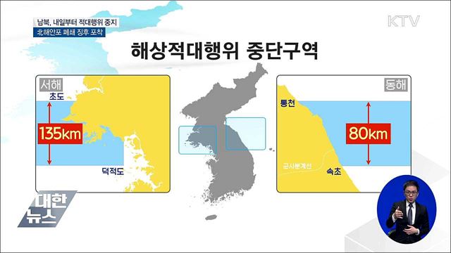 남북, 내일부터 적대행위 전면 중지